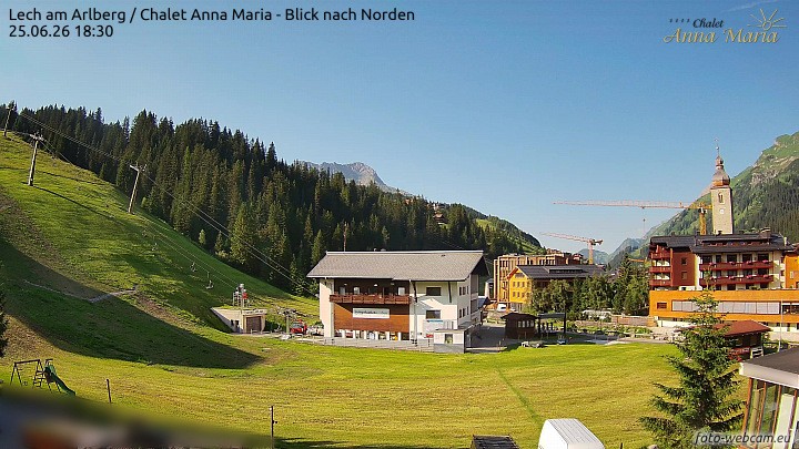 Archived image Webcam Lech (Chalet Anna Maria)