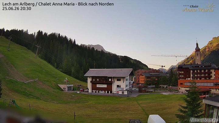 Archived image Webcam Lech (Chalet Anna Maria)
