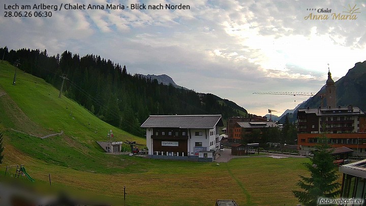 Archiv Foto Webcam Schlegelkopfareal, Lech