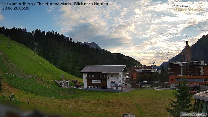 Archiv Foto Webcam Schlegelkopfareal, Lech
