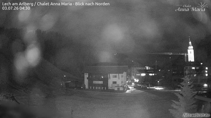 Archived image Webcam Lech (Chalet Anna Maria)