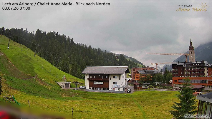 Archiv Foto Webcam Schlegelkopfareal, Lech