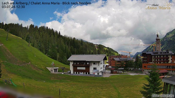 Archiv Foto Webcam Schlegelkopfareal, Lech