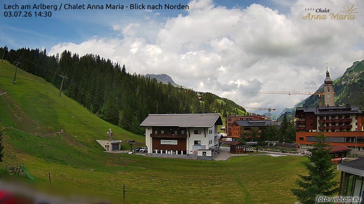 Archiv Foto Webcam Schlegelkopfareal, Lech