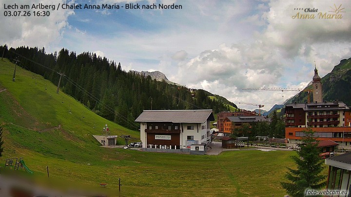 Archiv Foto Webcam Schlegelkopfareal, Lech