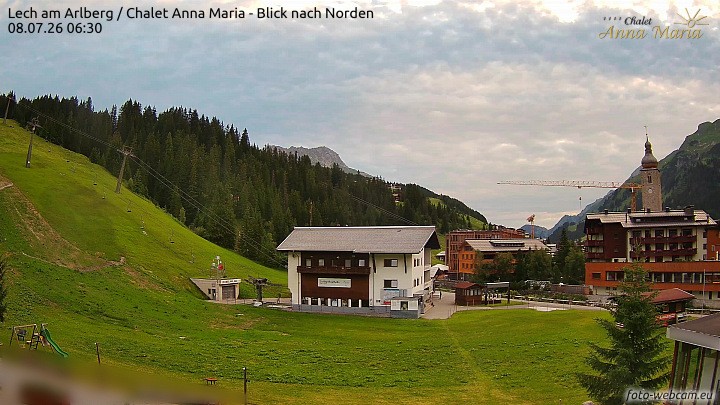 Archived image Webcam Lech (Chalet Anna Maria)