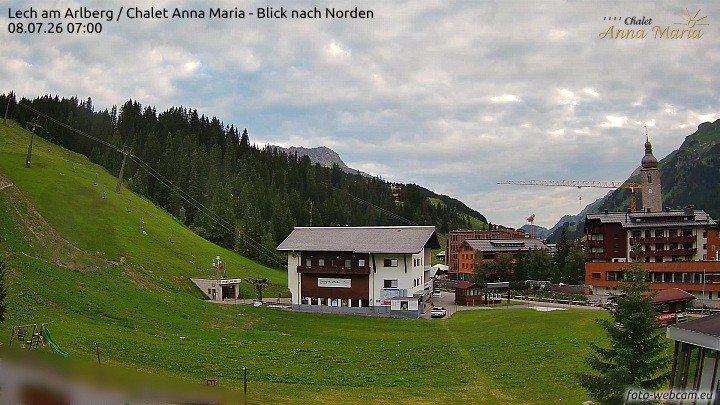 Archived image Webcam Lech (Chalet Anna Maria)