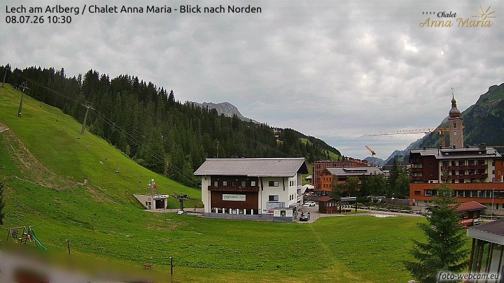 Archived image Webcam Lech (Chalet Anna Maria)