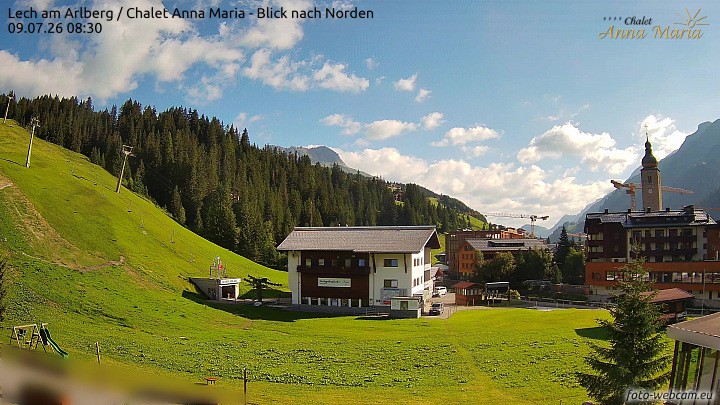 Archiv Foto Webcam Schlegelkopfareal, Lech