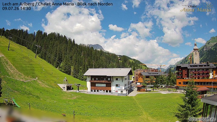 Archived image Webcam Lech (Chalet Anna Maria)