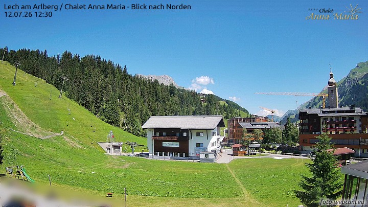Archiv Foto Webcam Schlegelkopfareal, Lech