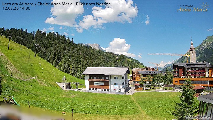 Archiv Foto Webcam Schlegelkopfareal, Lech