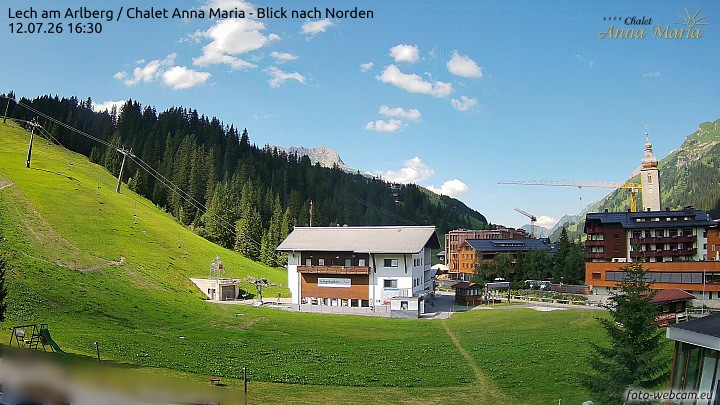 Archiv Foto Webcam Schlegelkopfareal, Lech