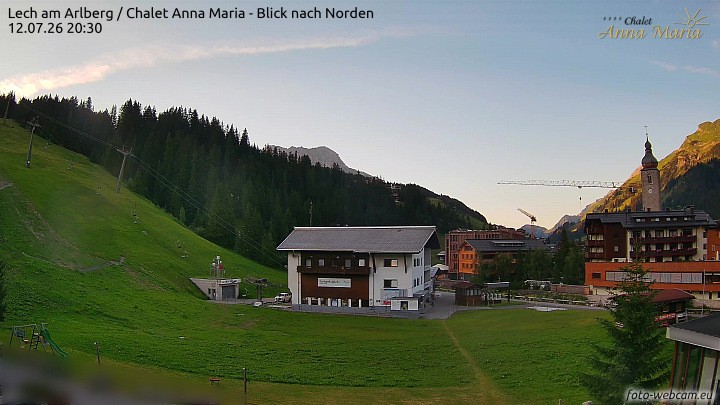 Archived image Webcam Lech (Chalet Anna Maria)