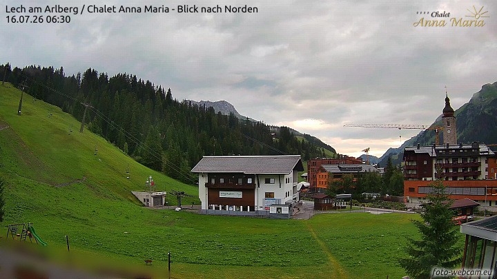 Archived image Webcam Lech (Chalet Anna Maria)