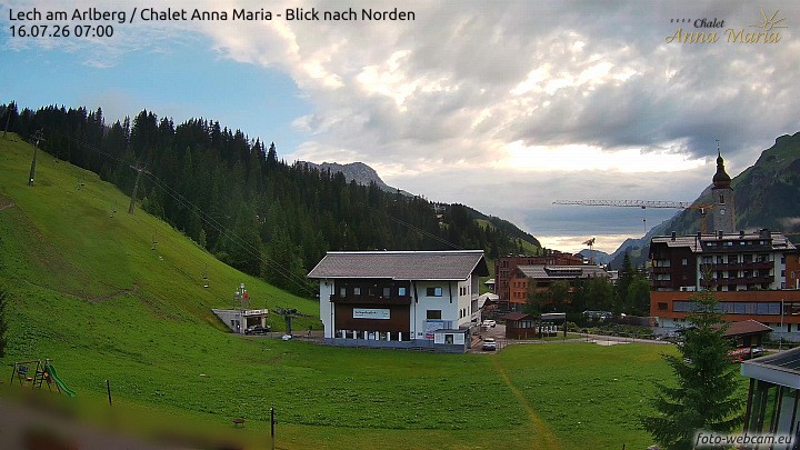 Archived image Webcam Lech (Chalet Anna Maria)