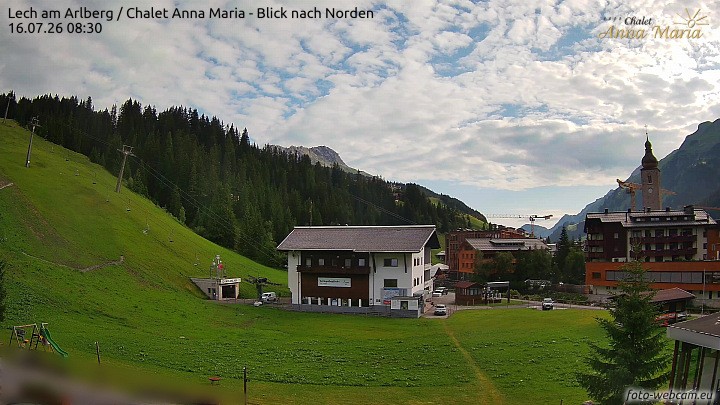 Archived image Webcam Lech (Chalet Anna Maria)