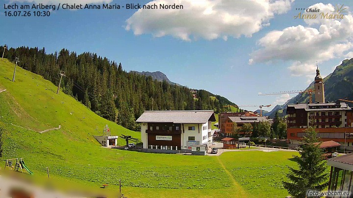 Archived image Webcam Lech (Chalet Anna Maria)