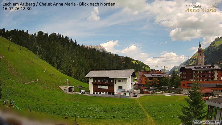 Archived image Webcam Lech (Chalet Anna Maria)