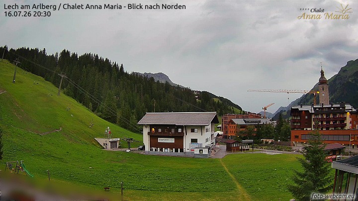 Archiv Foto Webcam Schlegelkopfareal, Lech