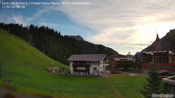Archiv Foto Webcam Schlegelkopfareal, Lech