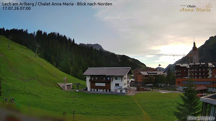Archiv Foto Webcam Schlegelkopfareal, Lech