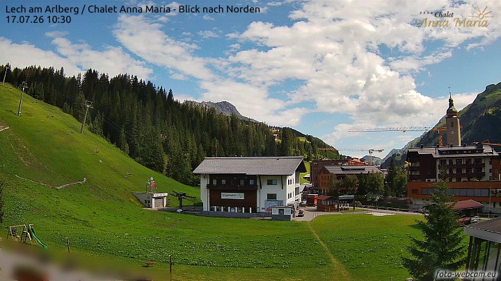 Archiv Foto Webcam Schlegelkopfareal, Lech