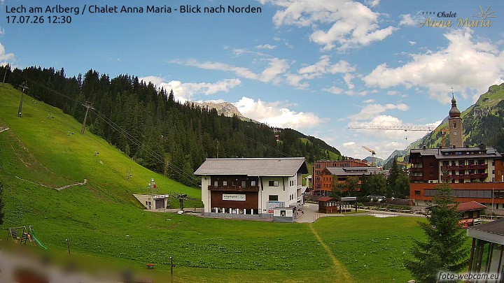 Archiv Foto Webcam Schlegelkopfareal, Lech