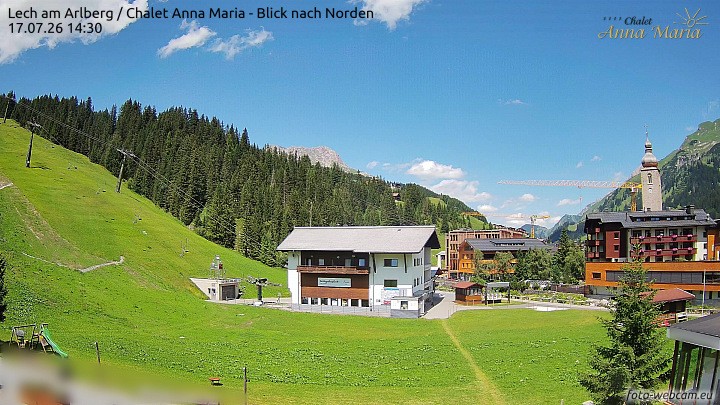 Archiv Foto Webcam Schlegelkopfareal, Lech