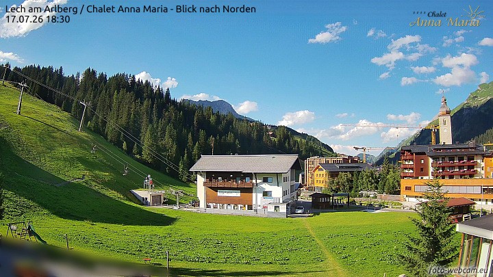 Archiv Foto Webcam Schlegelkopfareal, Lech