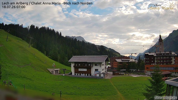 Archiv Foto Webcam Schlegelkopfareal, Lech