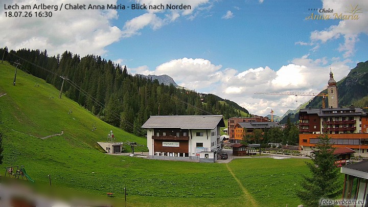 Archiv Foto Webcam Schlegelkopfareal, Lech
