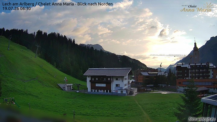 Archived image Webcam Lech (Chalet Anna Maria)