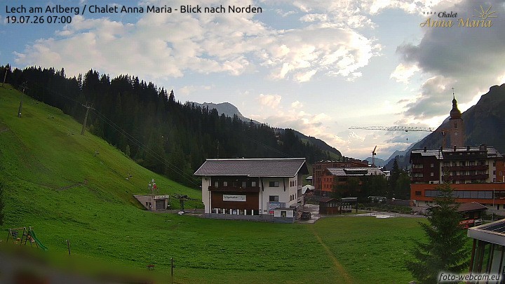 Archived image Webcam Lech (Chalet Anna Maria)