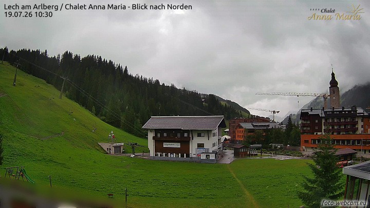 Archived image Webcam Lech (Chalet Anna Maria)