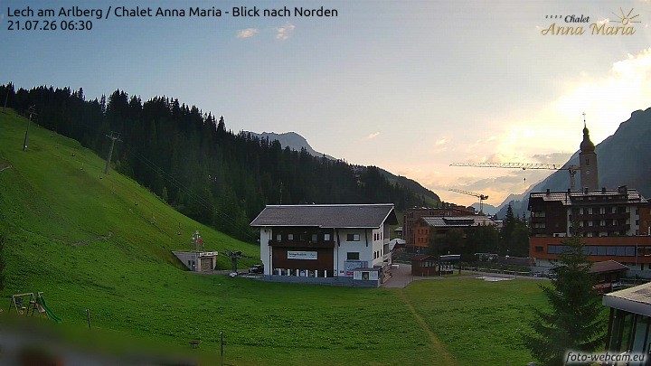 Archiv Foto Webcam Schlegelkopfareal, Lech