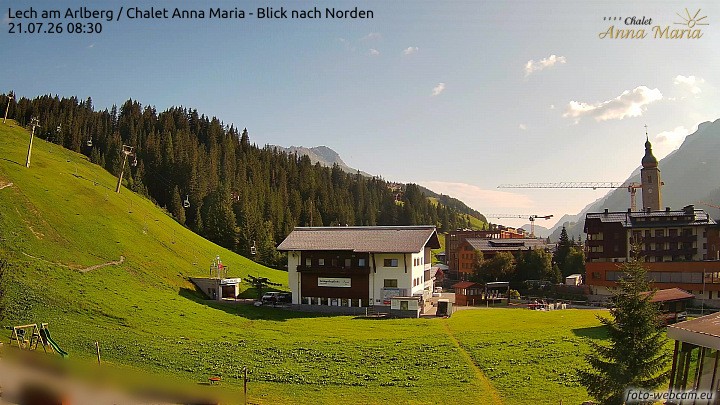 Archiv Foto Webcam Schlegelkopfareal, Lech