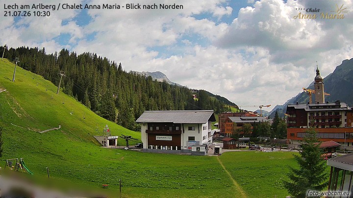 Archiv Foto Webcam Schlegelkopfareal, Lech