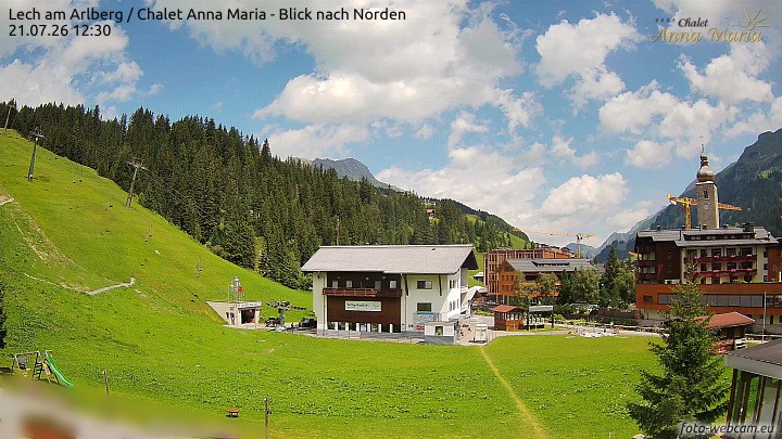 Archiv Foto Webcam Schlegelkopfareal, Lech