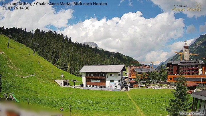 Archiv Foto Webcam Schlegelkopfareal, Lech