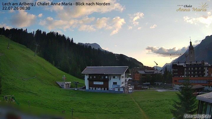 Archiv Foto Webcam Schlegelkopfareal, Lech