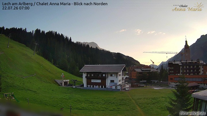 Archiv Foto Webcam Schlegelkopfareal, Lech