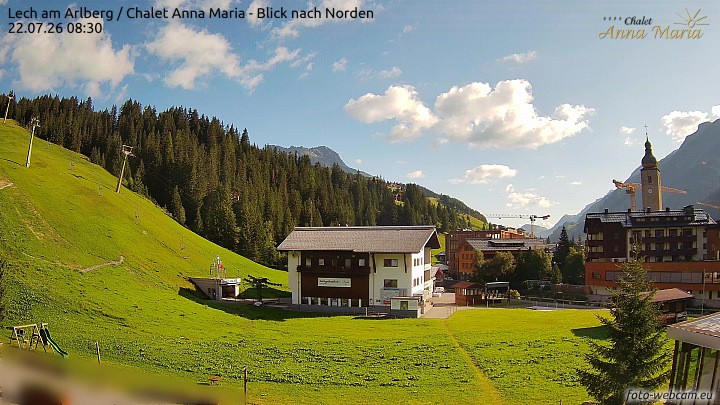 Archiv Foto Webcam Schlegelkopfareal, Lech