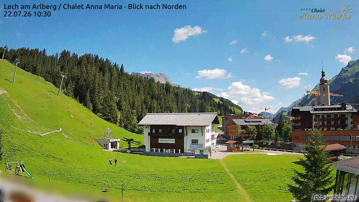 Archiv Foto Webcam Schlegelkopfareal, Lech