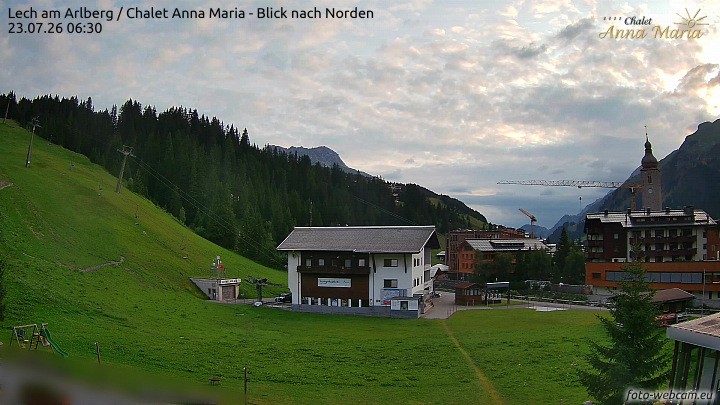 Archiv Foto Webcam Schlegelkopfareal, Lech
