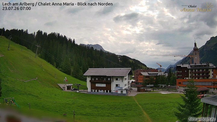 Archiv Foto Webcam Schlegelkopfareal, Lech