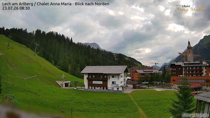 Archiv Foto Webcam Schlegelkopfareal, Lech