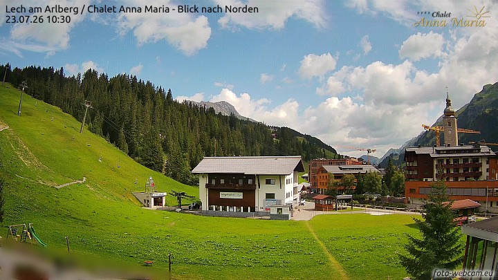 Archived image Webcam Lech (Chalet Anna Maria)