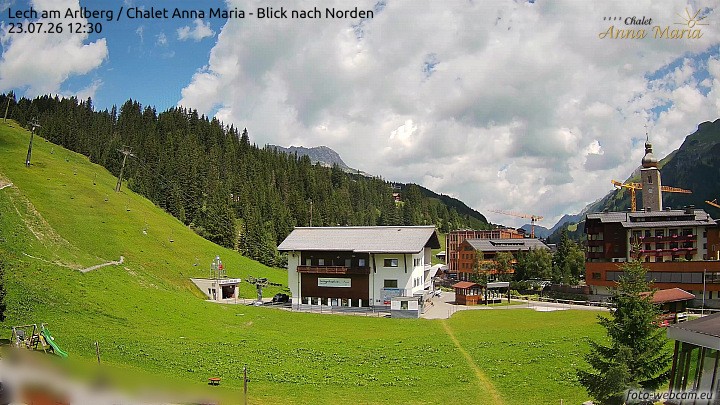 Archived image Webcam Lech (Chalet Anna Maria)