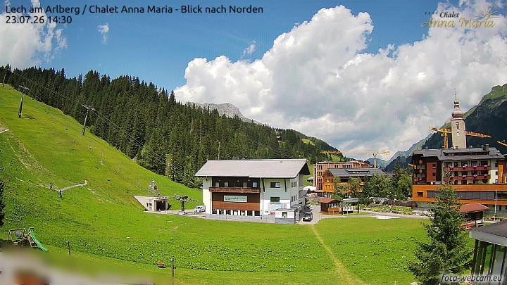 Archived image Webcam Lech (Chalet Anna Maria)